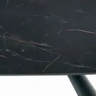 Table Fixe avec Base en Acier Noir et Plateau en Stratifié Fabriquée en Italie - Verres Viadurini