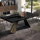 Table Fixe avec Bord Écorcé Irrégulier Fabriquée en Italie - Verres Viadurini