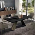 Table Fixe avec Bord Écorcé Irrégulier Fabriquée en Italie - Verres Viadurini