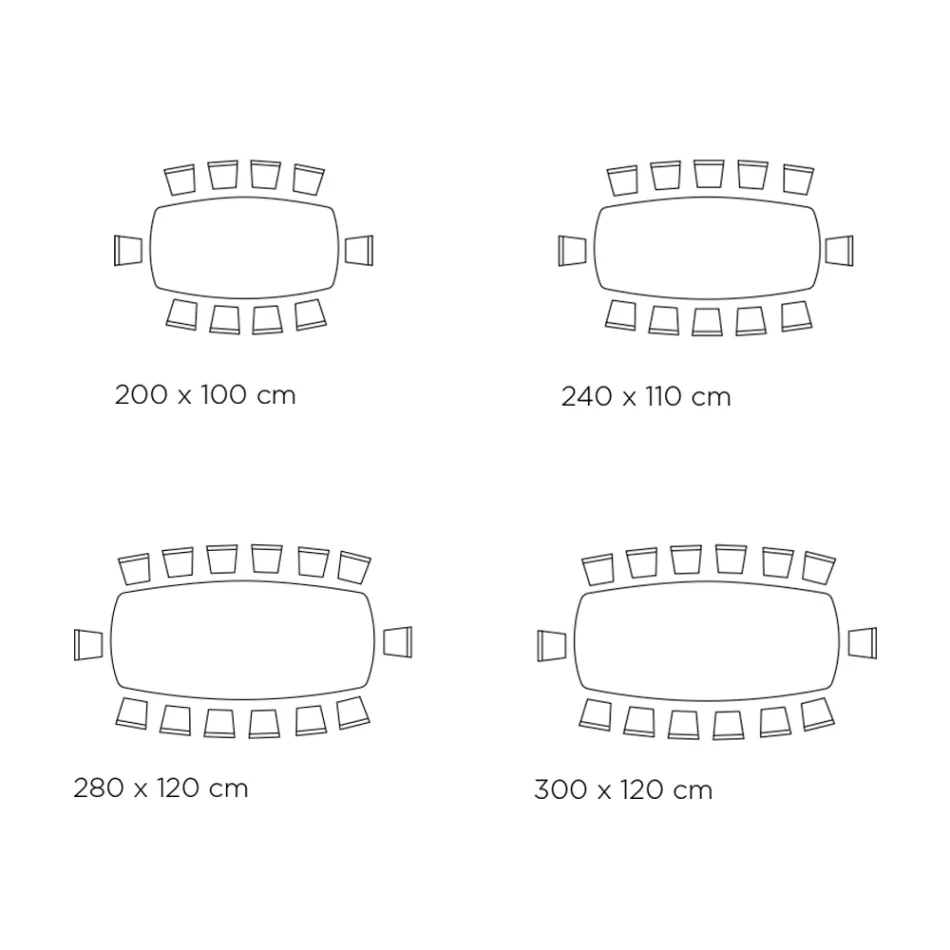 Table Fixe avec Plateau en Forme de Tonneau en Céramique Made in Italy - Settimmio Viadurini