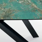 Table Fixe avec Plateau en Forme de Tonneau en Céramique Made in Italy - Settimmio Viadurini