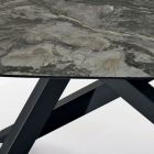 Table Fixe avec Plateau en Forme de Tonneau en Céramique Made in Italy - Settimmio Viadurini