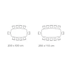 Table Fixe avec Plateau en Stratifié en Forme de Tonneau Made in Italy - Pantalon Viadurini