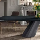 Table Fixe avec Plateau en Stratifié en Forme de Tonneau Made in Italy - Pantalon Viadurini
