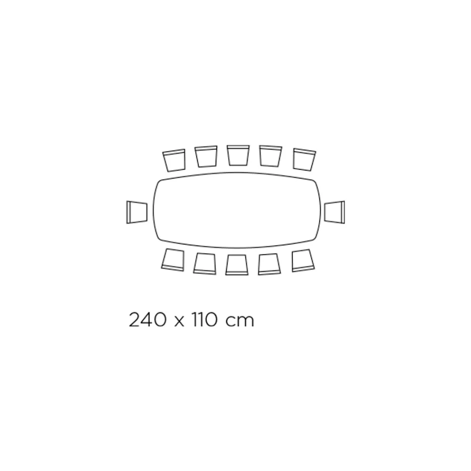 Table Fixe avec Plateau en Céramique Onyx Argent Poli Fabriquée en Italie - Grotta Viadurini
