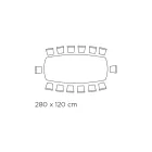 Table Fixe avec Plateau en Céramique Onyx Argent Poli Fabriquée en Italie - Grotta Viadurini