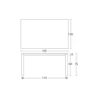 Table d'extérieur fixe en Hpl Alicante et base en métal fabriquée en Italie - Carl Viadurini