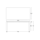 Table d'extérieur fixe en Hpl Alicante et base en métal fabriquée en Italie - Carl Viadurini
