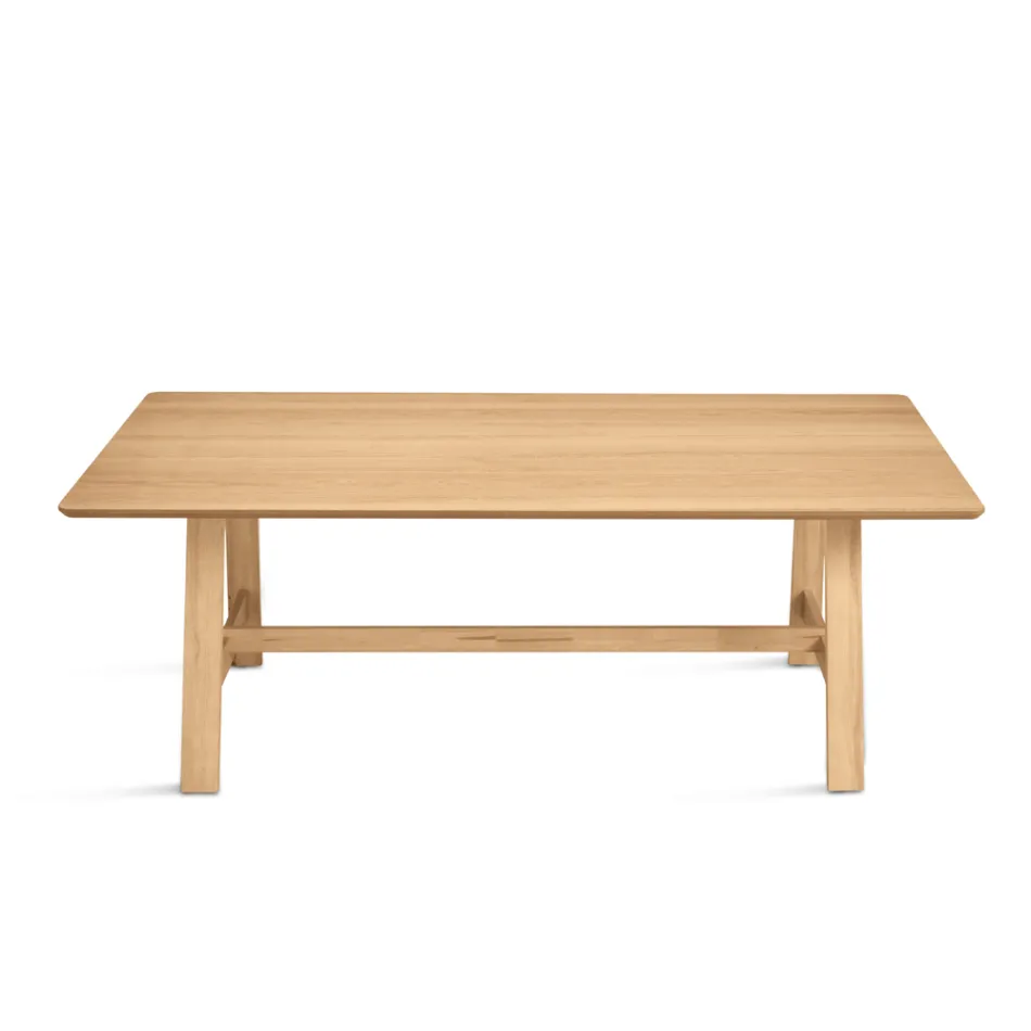 Table fixe huit places en MDF finition bicolore - Talia Viadurini