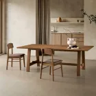 Table fixe huit places en MDF finition bicolore - Talia Viadurini