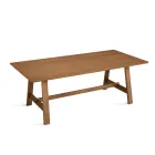 Table fixe huit places en MDF finition bicolore - Talia Viadurini