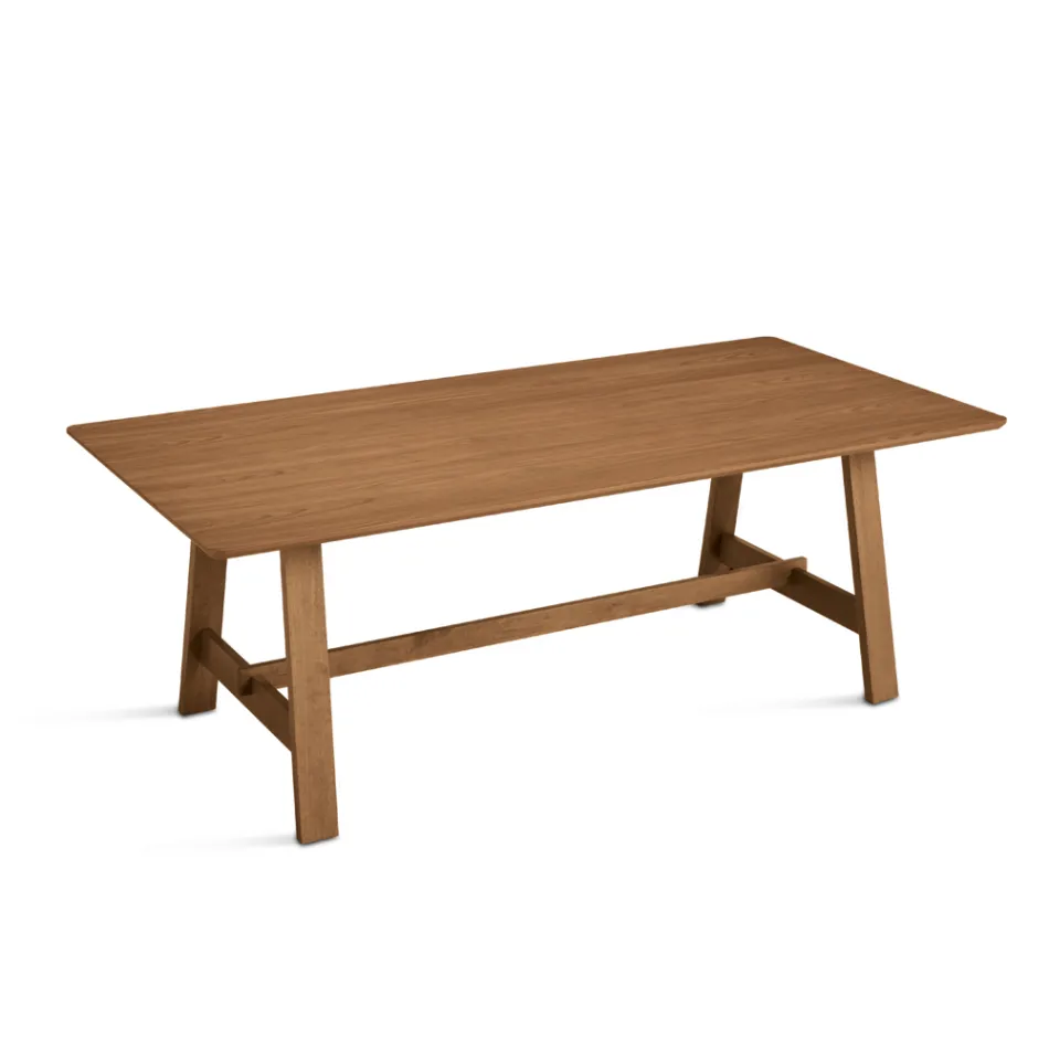 Table fixe huit places en MDF finition bicolore - Talia Viadurini