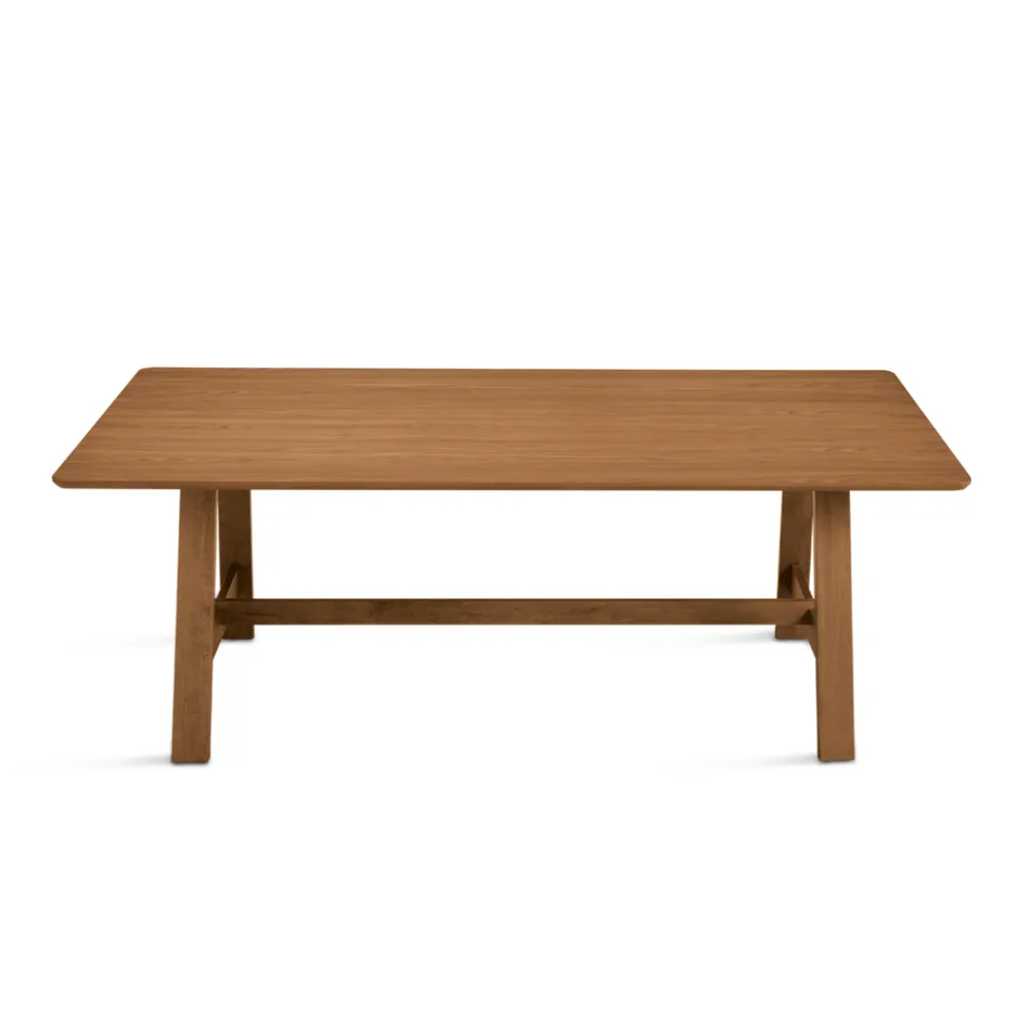 Table fixe huit places en MDF finition bicolore - Talia Viadurini