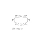 Table à manger fixe avec plateau en forme de tonneau en céramique fabriquée en Italie - Verres Viadurini