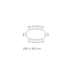 Table à manger fixe avec plateau en forme de tonneau en céramique fabriquée en Italie - Verres Viadurini