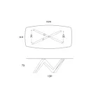 Table à manger fixe en verre et polyuréthane rigide fabriquée en Italie - Lavande Viadurini