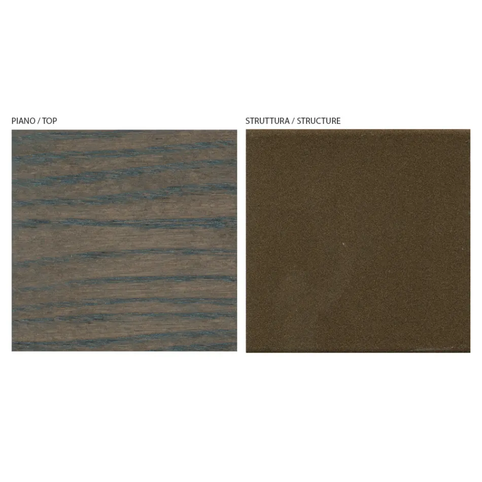 Table de Salon Fixe en Bois Massif avec Piédestal Central - Luuk Viadurini