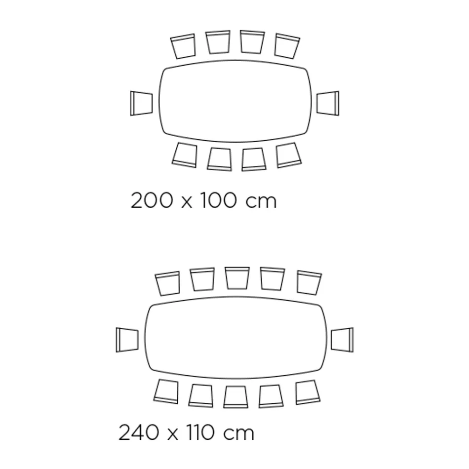 Table de salon fixe avec base en bois fabriquée en Italie - Equatore Viadurini