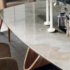 Table de salon fixe avec base en bois fabriquée en Italie - Equatore Viadurini