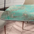 Table de salon fixe avec base en bois fabriquée en Italie - Equatore Viadurini