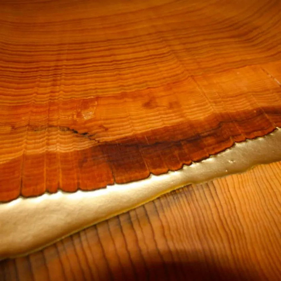 table design fixe rectangulaire en bois et de résine fabriqué en Italie Jam Viadurini