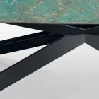 Table Fixe en Céramique Amazonite Polie Fabriquée en Italie - Grotta Viadurini