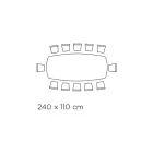 Table Fixe en Céramique Amazonite Polie Fabriquée en Italie - Grotta Viadurini