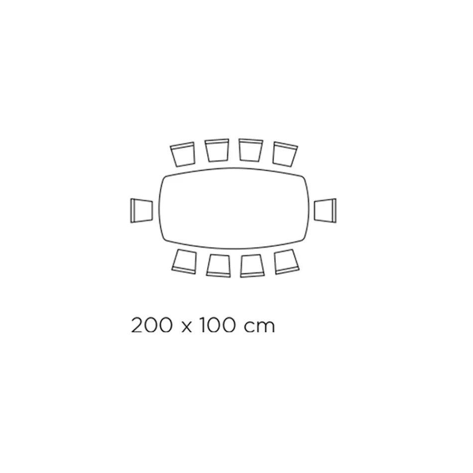 Table Fixe en Céramique Amazonite Polie Fabriquée en Italie - Grotta Viadurini