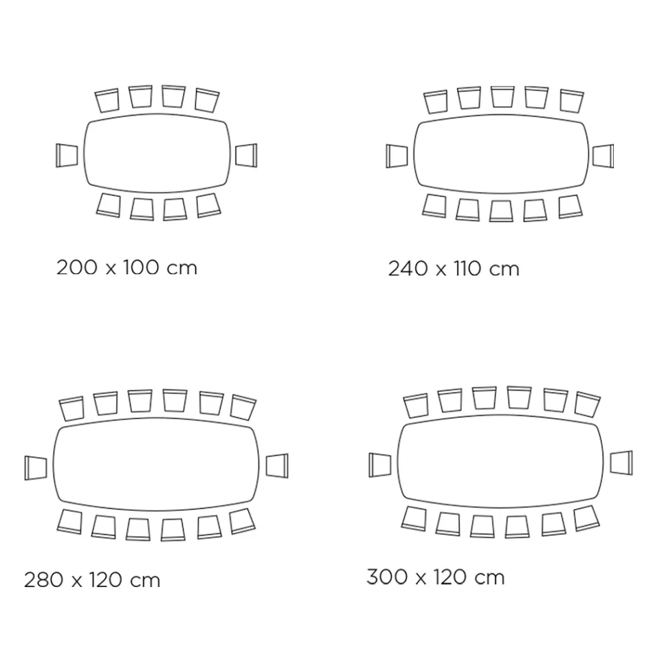 Table fixe en céramique en différentes finitions et tailles fabriquées en Italie - Grotta Viadurini