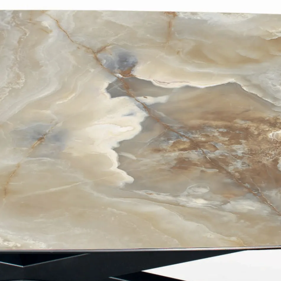 Table fixe en céramique en différentes finitions et tailles fabriquées en Italie - Grotta Viadurini