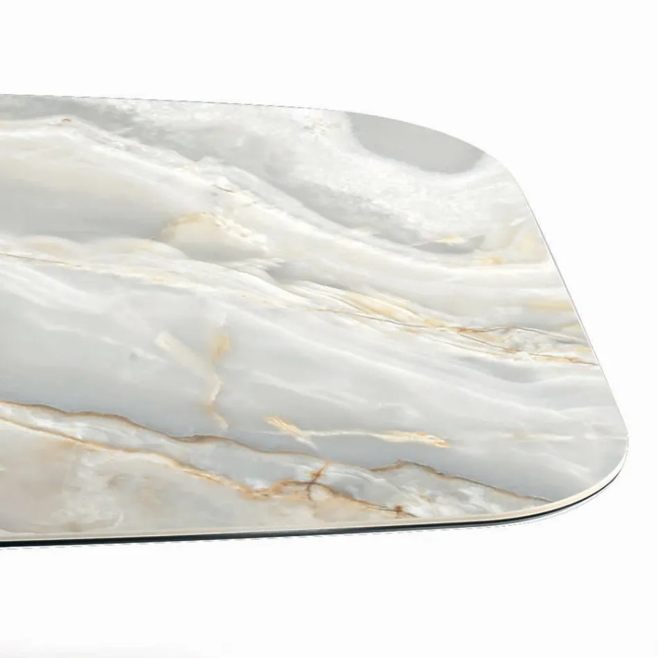 Table fixe en céramique en différentes finitions et tailles fabriquées en Italie - Grotta Viadurini