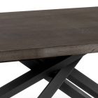 Table Fixe en Placage de Chêne et Piètement en Métal Noir - Skipper Viadurini