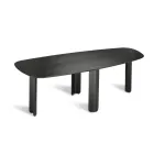 Table fixe disponible en trois coloris, finition effet bois et deux dimensions - Musa Viadurini