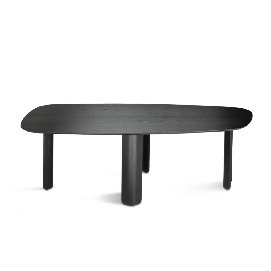 Table fixe disponible en trois coloris, finition effet bois et deux dimensions - Musa Viadurini