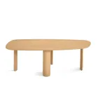 Table fixe disponible en trois coloris, finition effet bois et deux dimensions - Musa Viadurini