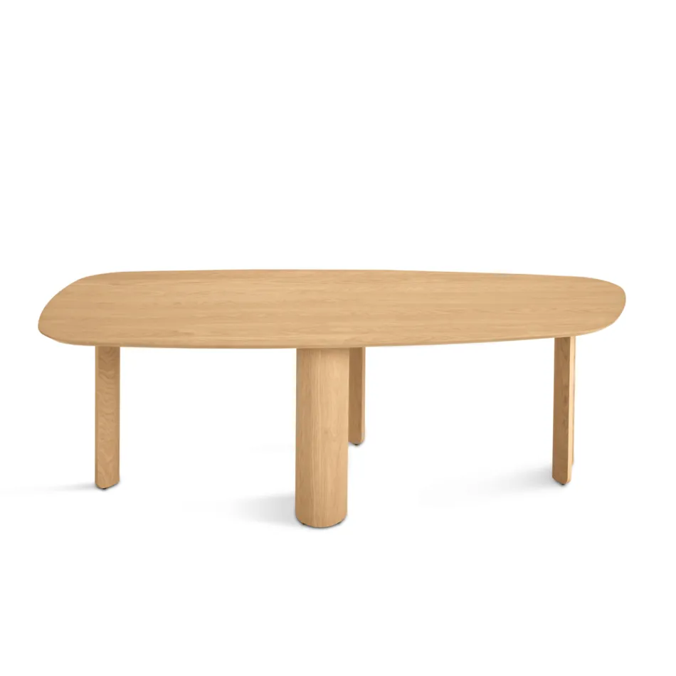 Table fixe disponible en trois coloris, finition effet bois et deux dimensions - Musa Viadurini