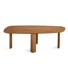 Table fixe disponible en trois coloris, finition effet bois et deux dimensions - Musa Viadurini