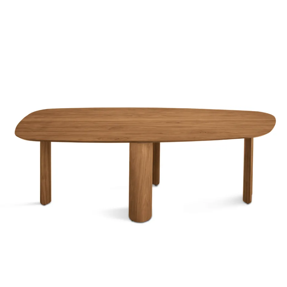Table fixe disponible en trois coloris, finition effet bois et deux dimensions - Musa Viadurini