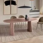 Table fixe pour dix personnes avec plateau en verre et piètement en MDF - Venia Viadurini