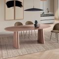 Table fixe pour dix personnes avec plateau en verre et piètement en MDF - Venia