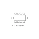 Table Rectangulaire Fixe avec Base en Bois Fabriquée en Italie - Equatore Viadurini