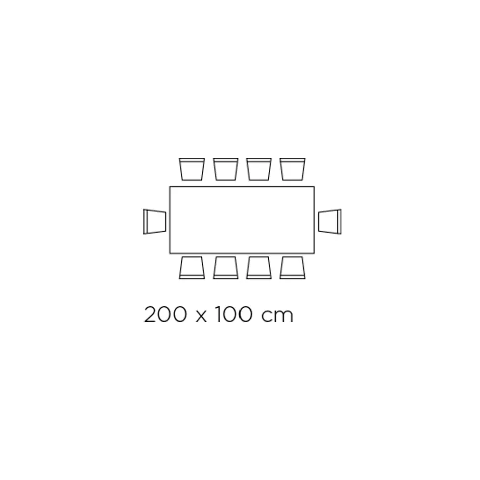 Table Rectangulaire Fixe avec Base en Bois Fabriquée en Italie - Equatore Viadurini