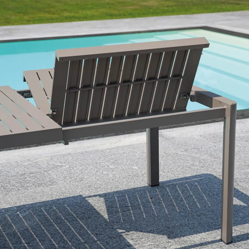 Table de jardin extensible jusqu'à 240 cm avec structure en aluminium - Geoffroy Viadurini
