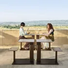 Table de jardin avec assise en aluminium Made in Italy - Plinto by Varaschin Viadurini