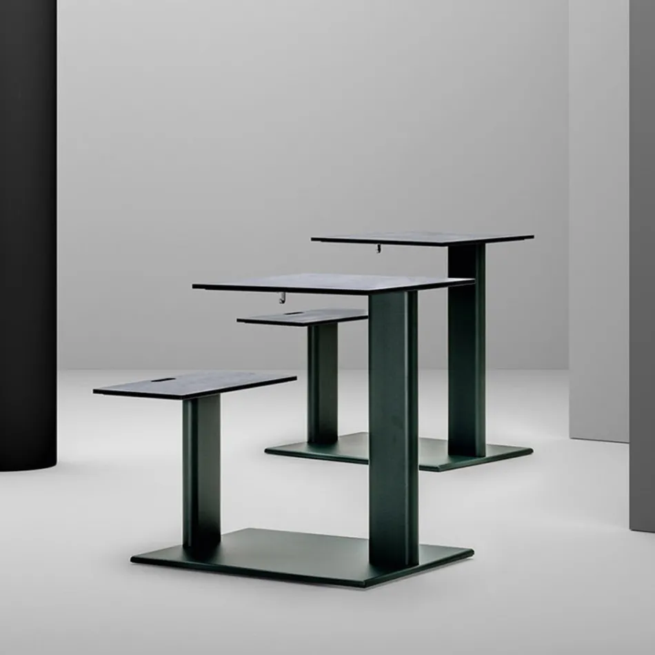 Table de jardin avec assise en aluminium Made in Italy - Plinto by Varaschin Viadurini
