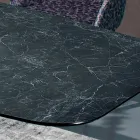 Table en céramique noire grecque polie fabriquée en Italie - Grotta Viadurini