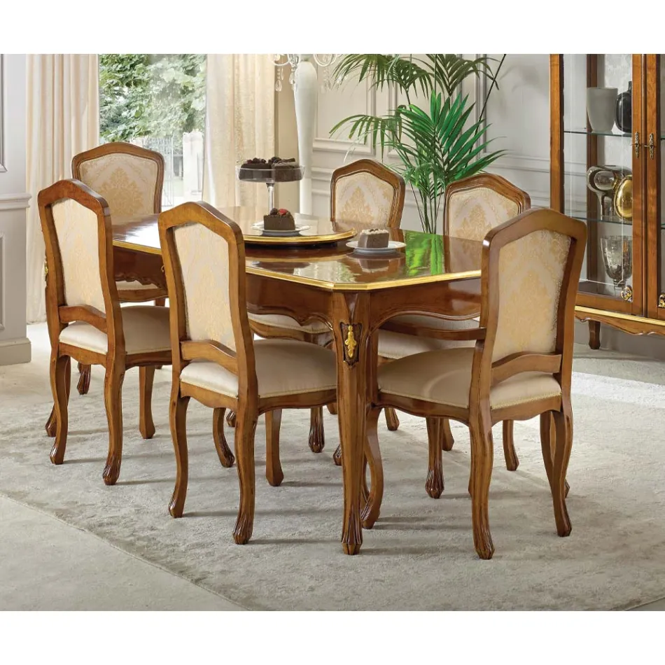 Table Extensible en Bois 280 cm Style Classique Made in Italy - Majesty Viadurini