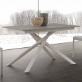 Table extensible jusqu'à 190 cm de design Lecce ave pieds croisés