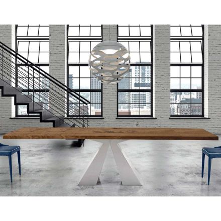 Table moderne en bois extensible jusqu'à 300 cm Made in Italy - Dalmatien Viadurini