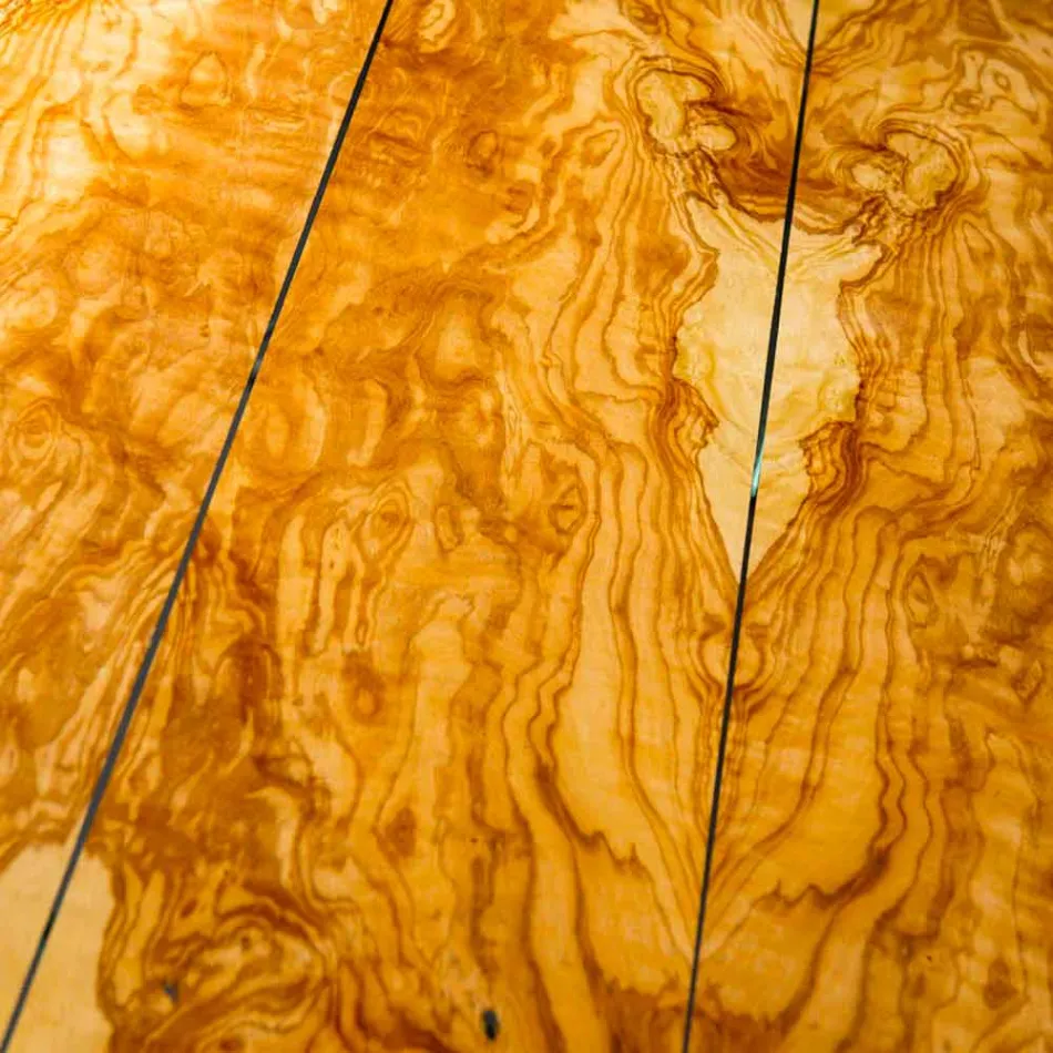 en bois et le verre d'olive de table Portofino forme carrée Viadurini